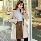 Plus Size Wide-collar Single-breasted Coat