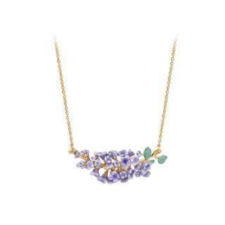 Fashion And Elegant Plated Gold Enamel Necklace Golden - One Size