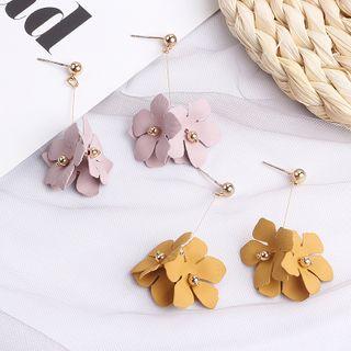 Metal Flower Drop Earring