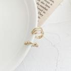 Set Of 2: Layered Ear Cuff + Ear Cuff Set Of 2 - Layered Ear Cuff & Ear Cuff - Gold - One Size