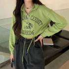 Cropped Hoodie Green - One Size