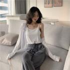 Camisole Top / Light Jacket / Wide Leg Pants / Set