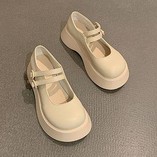 Platform Double-strap Mary Jane Shoes