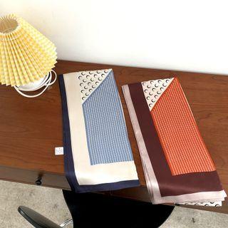 Printed Narrow Silk Scarf