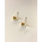 Two-tone Rose Silver Earrings Gold & Silver - One Size
