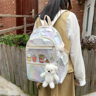 Iridescent Paneled Backpack