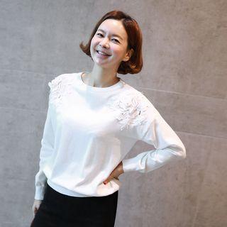 Laced-shoulder Lightweight Knit Top