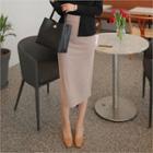 Slit-back H-line Long Skirt