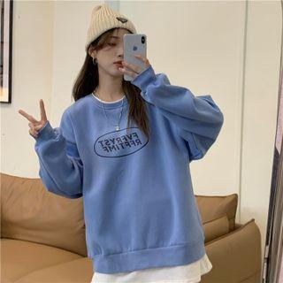 Lettering Sweatshirt Sapphire Blue - One Size