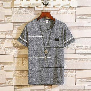 Short-sleeve Melange Print T-shirt