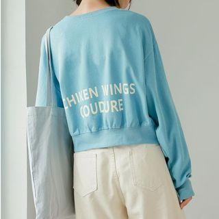Lettering Pullover Sky Blue - One Size