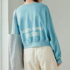 Lettering Pullover Sky Blue - One Size