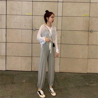 Long-sleeve Hooded Top / Harem Pants