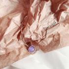 Crystal Sterling Silver Bracelet 1pc - Silver & Purple - One Size