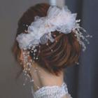 Wedding Faux Crystal Tulle Flower Headband