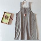 Pocket Detail Midi Overall Dress