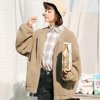 Fleece Zip Baseball Jacket