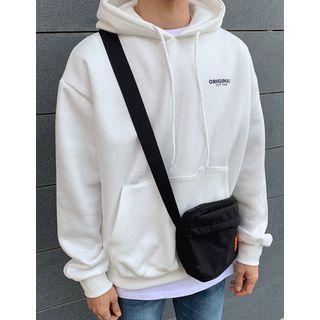 Printed Fleece-lined Boxy Hoodie