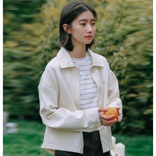 Pocket Detail Denim Button Jacket
