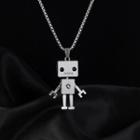 Robot Pendant Alloy Necklace 1912 - Charm & Chain - Silver - One Size
