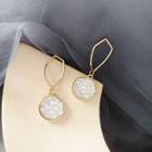 Resin Disc Geometric Hoop Dangle Earring 1 Pair - Earrings - One Size