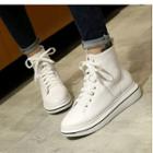 Platform Lace-up High-top Sneakers