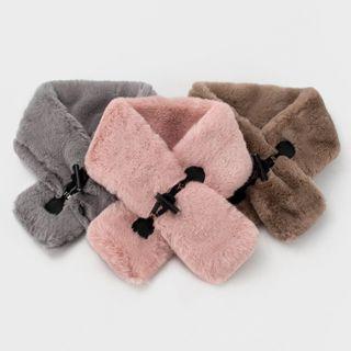 Frog Button Chenille Scarf