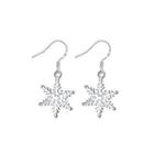 Simple Snowflake Earrings Silver - One Size