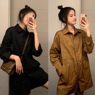 Long-sleeve Drawstring Cargo Jumper Shorts