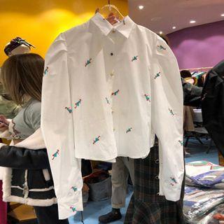 Printed Cropped Shirt