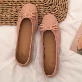 Bow-accent Flannel Flats