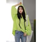 Hooded Colored Oversized Pullover