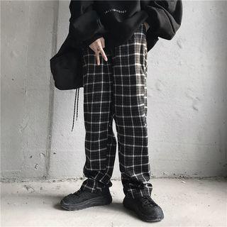 Check Straight-leg Pant
