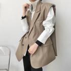 Two Button Frayed Vest