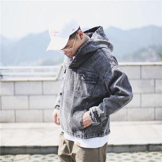 Hooded Denim Pullover