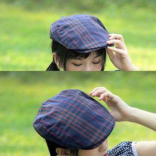 Retro Plaid Newsboy Cap