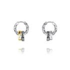 Rhinestone Earring 1 Pair - Gold & Silver - One Size