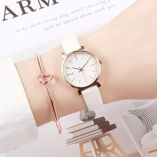 Pinstriped Strap Watch