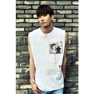 Sleeveless Printing T-shirt