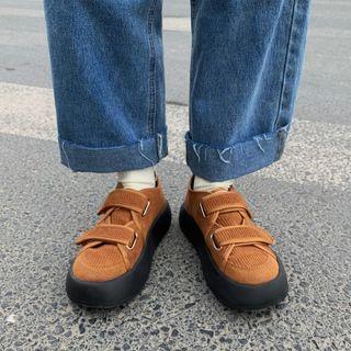 Platform Adhesive Strap Shoes