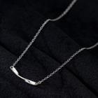 Twist Bar Necklace Silver - One Size