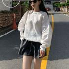 Round-neck Loose-fit Linen Sweatshirt
