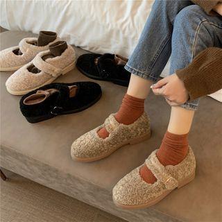 Fleece Mary Jane Shoes