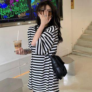 Short-sleeve Striped T-shirt Striped - One Size