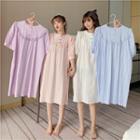 Short-sleeve Frilled Sleepdress