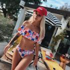Floral Off-shoulder Bikini