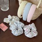 Set: Flower Scrunchie + Headband