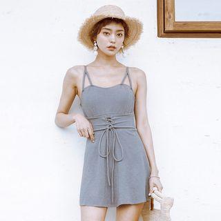 Tie Waist Swim Dress