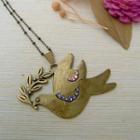 Big Big Pigeon Necklace Copper - One Size