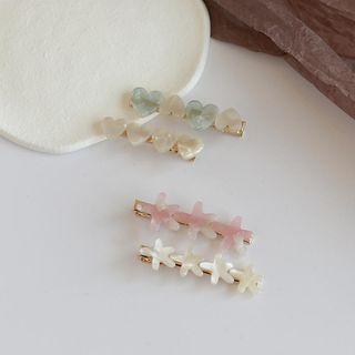 Set Of 2: Heart / Starfish Acetate Hair Clip